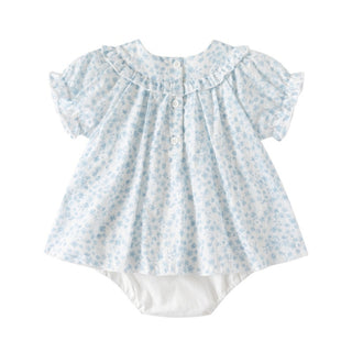 ブルーフラワーワンピース 59cm~90cm