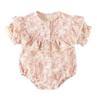 〈ヘアバンド付〉トワルドジュイコットンロンパース 59cm~90cm