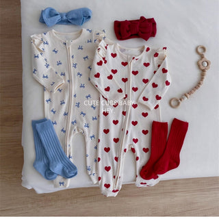 フリルジップロンパース 60cm~90cm