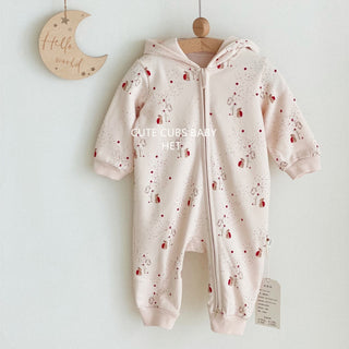 ジップアップデザインパーカーロンパースA 60cm~90cm