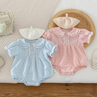 ラブリー透かしハートロンパース 60㎝~90㎝