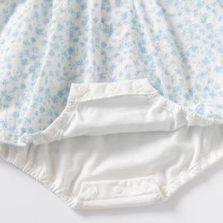 ブルーフラワーワンピース 59cm~90cm