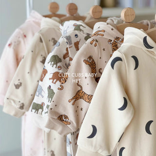 ジップアップデザインパーカーロンパースA 60cm~90cm