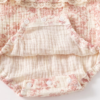 〈ヘアバンド付〉トワルドジュイコットンロンパース 59cm~90cm