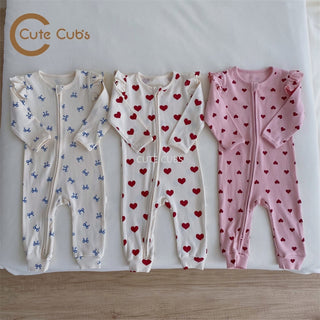 フリルジップロンパース 60cm~90cm