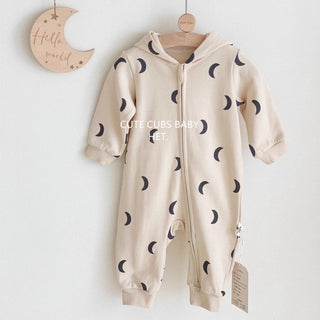 ジップアップデザインパーカーロンパースA 60cm~90cm