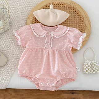 ラブリー透かしハートロンパース 60㎝~90㎝