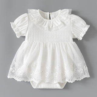 コットンホワイトロンパース 59cm~90cm