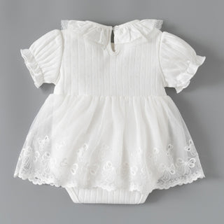 コットンホワイトロンパース 59cm~90cm