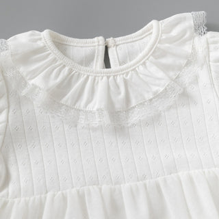 コットンホワイトロンパース 59cm~90cm