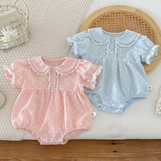 ラブリー透かしハートロンパース 60㎝~90㎝