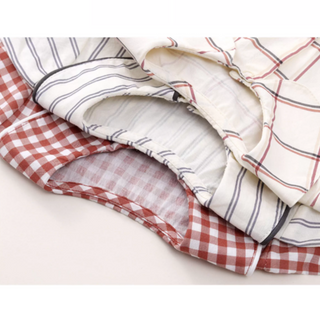 クラシック襟付きコットンロンパース 60cm~100cm