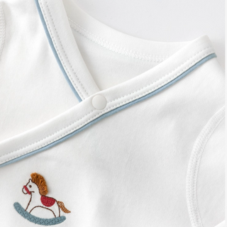 木馬ワンポイントロンパース 59cm~66cm