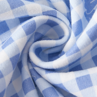 チェックフラワーロンパース 60cm~90cm