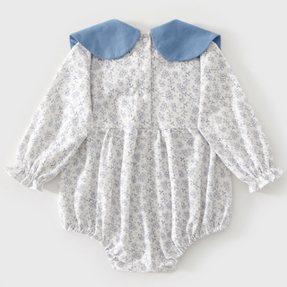 リボンフラワーロンパース 60cm~90cm