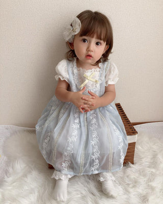 ブルーレースワンピース80〜130cm