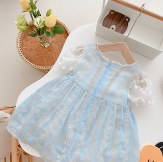 ブルーレースワンピース80〜130cm