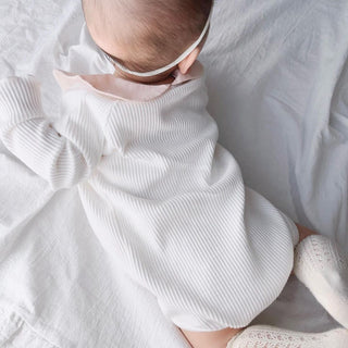 【即納商品】もっちり襟付きピンクロンパース59〜80cm