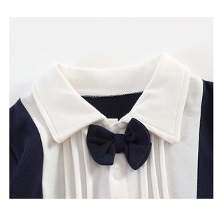 ネイビーリボンロンパース