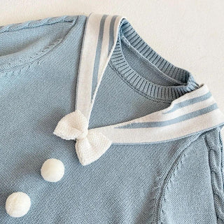 【即納商品】セーラーニットロンパース66〜90cm