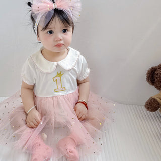 アニバーサリーワンピース〈長袖〉60〜90cm