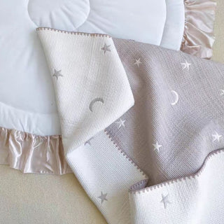 コットン100% グレージュブランケット