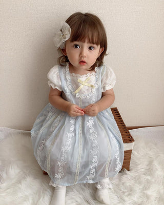 ブルーレースワンピース80〜130cm