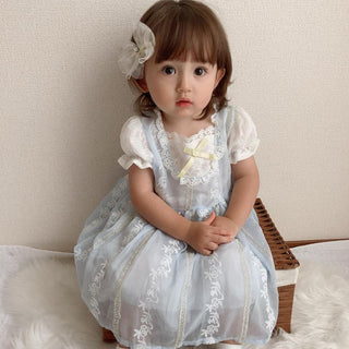 ブルーレースワンピース80〜130cm