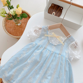 ブルーレースワンピース80〜130cm