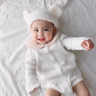 【即納商品】もっちり襟付きピンクロンパース59〜80cm