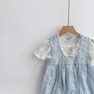 ブルーレースワンピース80〜130cm