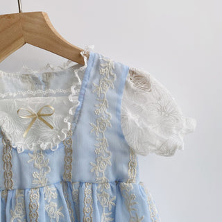 ブルーレースロンパース59〜90cm