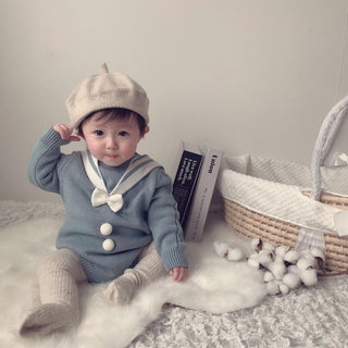 【即納商品】セーラーニットロンパース66〜90cm