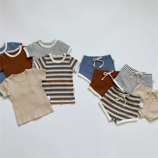 ベビー服リブシャツセットアップ70〜100cm