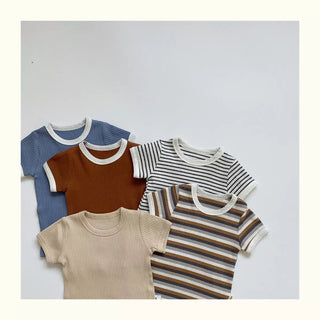 ベビー服リブシャツセットアップ70〜100cm