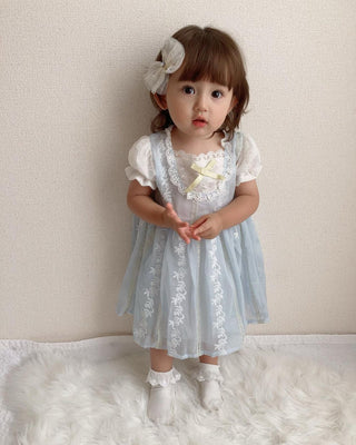 ブルーレースワンピース80〜130cm