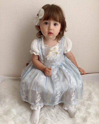 ブルーレースワンピース80〜130cm