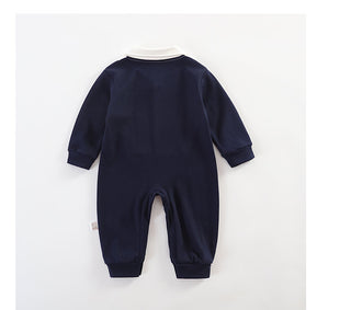 ネイビーリボンロンパース