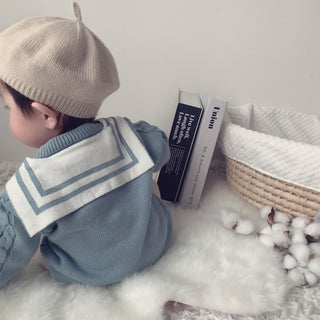 【即納商品】セーラーニットロンパース66〜90cm