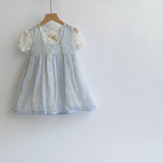 ブルーレースワンピース80〜130cm