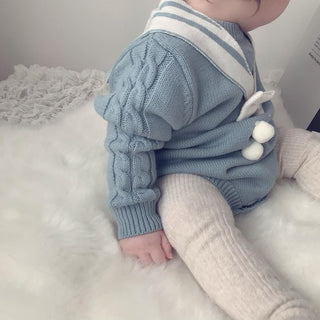 【即納商品】セーラーニットロンパース66〜90cm