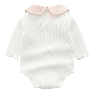 【即納商品】もっちり襟付きピンクロンパース59〜80cm