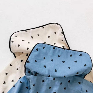 【即納商品】フレンチハートロンパース66〜100cm