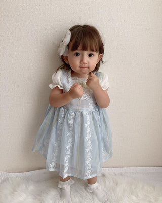 ブルーレースワンピース80〜130cm