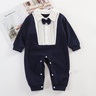 ネイビーリボンロンパース