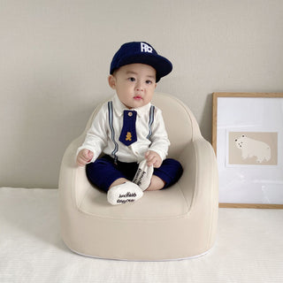 【即納商品】くまちゃんネクタイロンパース(長袖)66〜90cm