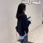 【マタニティ】ネイビートップスパンツセット