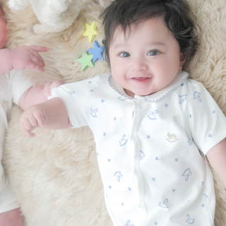 木馬ハート柄　ロンパース半袖 Amber mimi オリジナルA0404