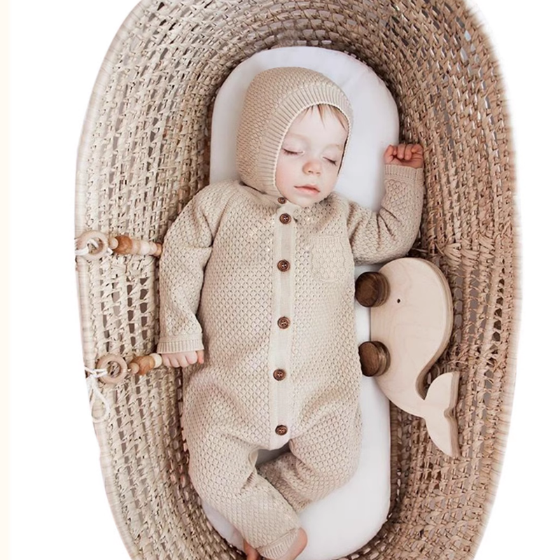 パターンニットロンパース 60cm~90cm|ベビーのロンパース パターンニットロンパース 60cm~90cm|ベビーのロンパース