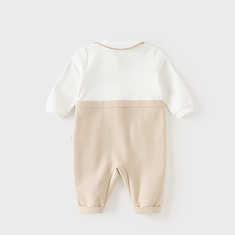 Dave&bella ベージュフォーマルロンパース 60cm~90cm|ベビーの Dave&bella ベージュフォーマルロンパース 60cm~90cm|ベビーの